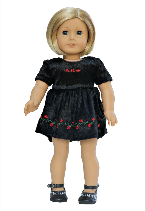 18 Doll Black Velvet Dress