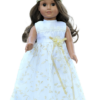 18" Doll Gold Trimmed Sleeveless Gown & Headband