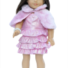 18 Doll Pink Glamour Dress Fur Shrug Pearl String