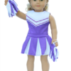 18" Doll Purple & White Cheerleader Outfit