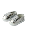 18" Doll Silver Glitter Sneakers