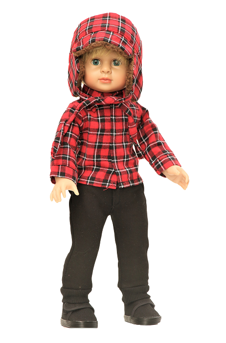 American Fashion World 18-Inch 'Mason The Soccer Super Star' Vinyl Posable Boy Doll With Short Brunette Hair
