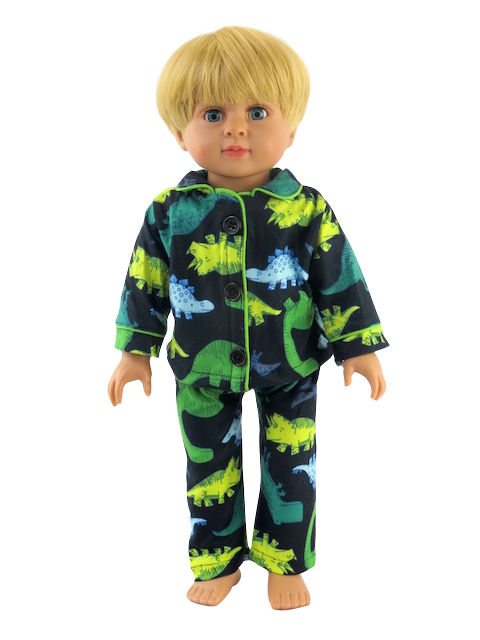 18 Inch Boy Doll Dino Pajamas