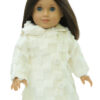 18" Doll Checked Faux Fur Coat