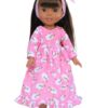 14.5" Wellie Wisher Doll Flannel Lamb Nightgown