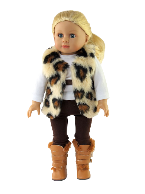 18 Doll Cheetah Vest 4 Piece Outfit