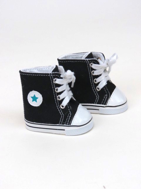 18 Doll Converse Inspired Black Star High Tops