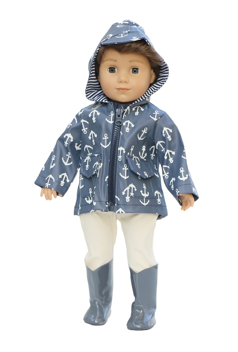 18 inch doll anchor raincoat outfit