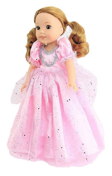 Welllie Wisher Doll Pink Princess Gown