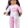 18" Doll Pink Patchwork Hoodie Jogger Outfit