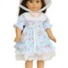 18" Doll Blue Floral Dress & Hat