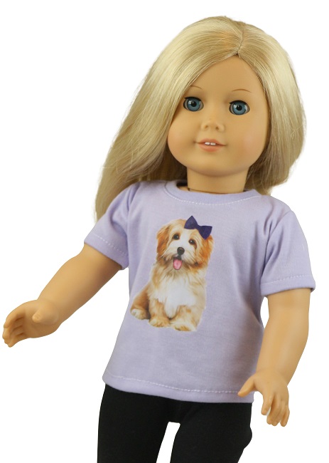 18 Doll Lavender Puppy T Shirt