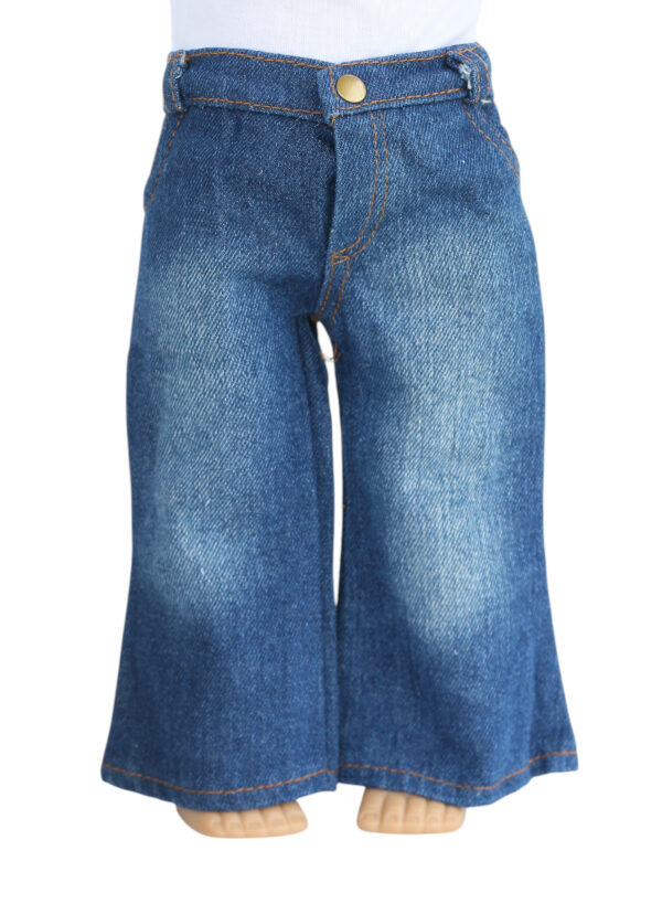 18" doll flare leg faded denim jeans