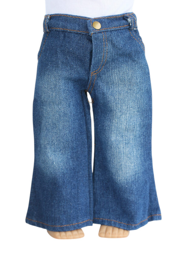 18" doll flare leg faded denim jeans