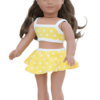 18" Doll Yellow Polka Dot Bikini Set
