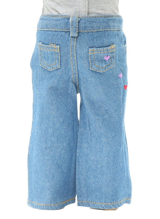 Embroidered Faded Jeans