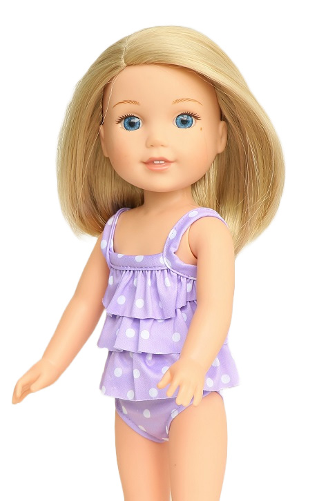 Wellie Wisher Doll Lavender Tankini Swimsuit The Doll