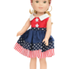 14.5" Doll Sleeveless Stars & Stripes Dress