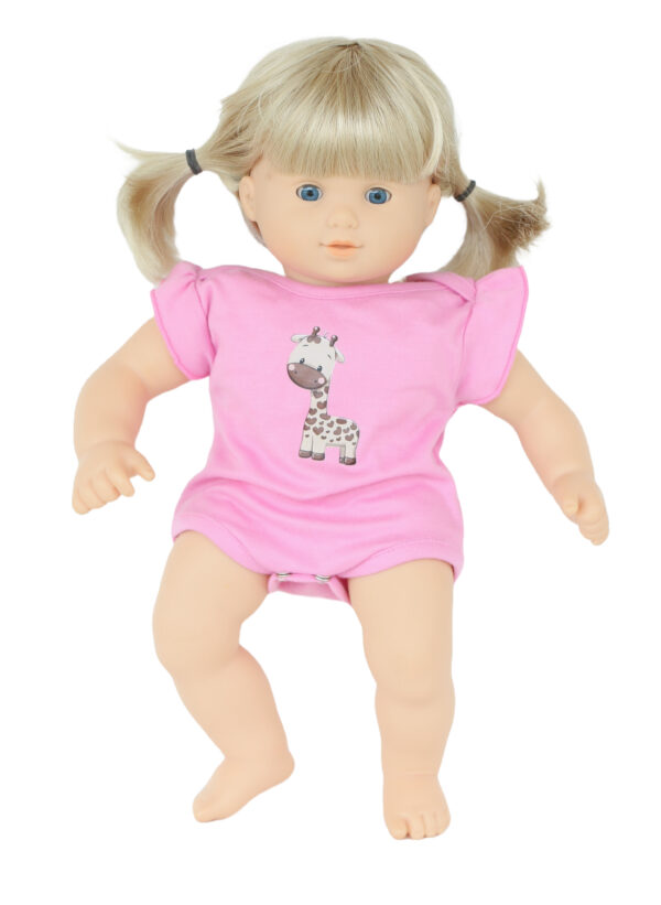 15" Bitty Baby Doll Pink Giraffe Onesie