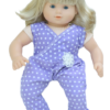 15" Bitty Baby Doll Purple Polka-Dot Sleeveless Romper