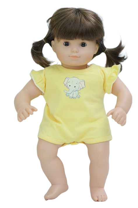15 Bitty Baby Doll Yellow Elephant Onesie