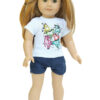 18" Doll Navy Shorts & Horse T-Shirt