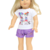 18" Doll Purple Lace Shorts & Glam Girl T-Shirt