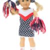 18" Doll Red, White, Navy Cheerleader Complete Outfit