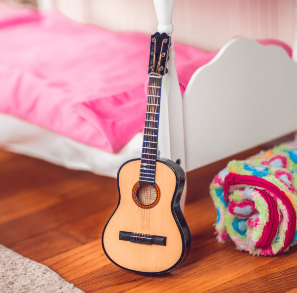 18" Doll-Sized Guitar & Case