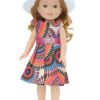 14.5" Doll Circle Print Dress & Hat
