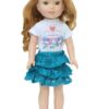 14.5" Wellie Wisher Doll Love Birds Skirt Set