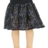 18" Doll Black Sequin Skirt