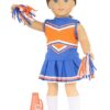 18" Doll Blue/Orange Cheerleader Outfit