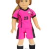 18" Doll Hot Pink #23 Soccer Outfit