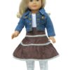 18" Doll Prairie Skirt, Tank Top, & Denim Jacket