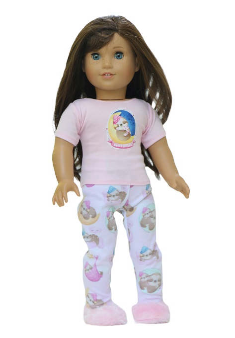 18 Doll Sloth Pajamas - The Doll Boutique