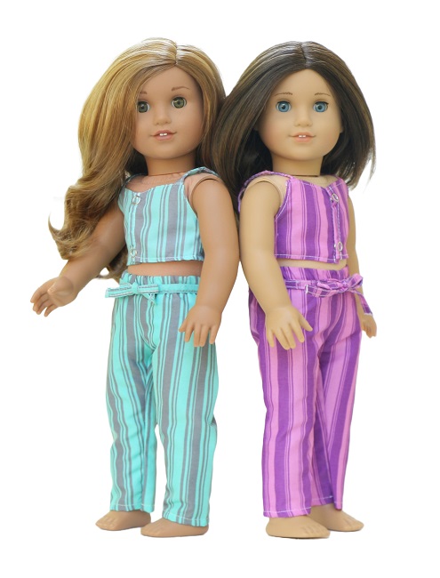 American Girl Doll Striped Pant Sets