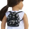 Mini Doll-Sized Black Sequin Backpack