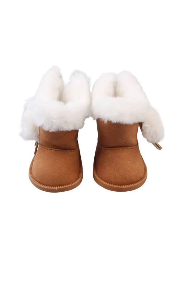 15" & 18" Doll Tan Winter Fur Tassled Boots