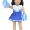 18" Doll Royal Blue Cheerleader Dress & Pom-Poms