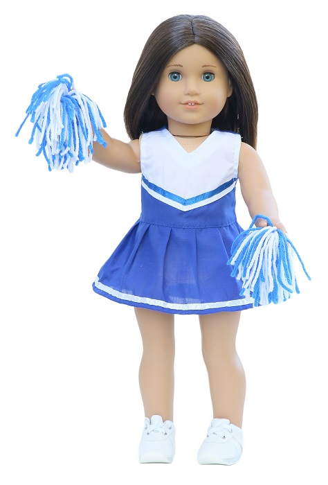Royal Blue Cheerleader Outfit 18 Doll Clothes for American Girl Dolls