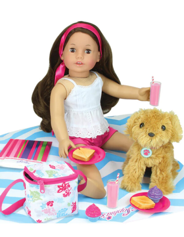Doll-Sized Picnic Lunch Cooler & Food Set