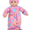 15" Bitty Baby Doll Fleece Floral Sleeper Sack & Hat