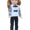 14.5" Doll Zebra T-Shirt, Puffer Vest, & Leggings