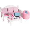15 piece sofa coffee table with accessories doll furniture playset