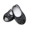18" Doll Shiny Black Patent Bow Shoes