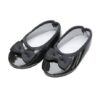 18" Doll Shiny Black Patent Bow Shoes