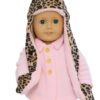 18" Doll Pink Fleece Coat & Leopard Hat