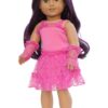 18" Doll Spaghetti Strap Sequin Dress & Gloves