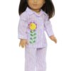 18" Doll Retro Lavender Striped Pajamas